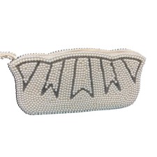 VINTAGE BAGMADE IN JAPAN BEADED FAUX PEARLS BEADS CLUTCH PURSE