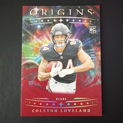 2025 Panini Origins Colston Loveland #137 Rookies Red /225 (RC) Chicago Bears