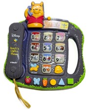 TESTED VTech Disney Winnie The Pooh  Friends Teach  n Lights Phone Learning Toy