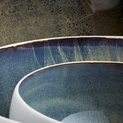 Cyan lighting - Android - small Bowl - 10.25 Inches Wide by 6 Inches High - Picture 2 of 4