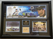 Jimmie Johnson 2006 Champion Framed Autographed Collage Mounted Memories