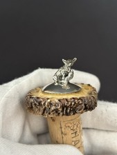 900 Silber Zierkorken mit Horn und Fuchs Jagdlich