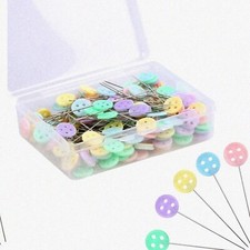 200 Assorted Flat Head Sewing Pins for Fabric and Quilting