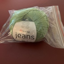 YarnArt Jeans Knitting Yarn, LIGHT GREEN