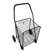 Medium Folding Shopping Cart Utility Trolley,Single Basket,Portable for...