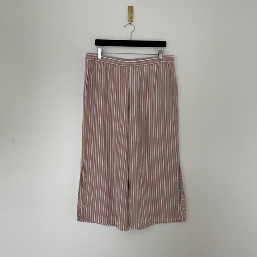 Patagonia Garden Island Wide Leg Crop Pants in Good Times Stripe Womens Sz XL