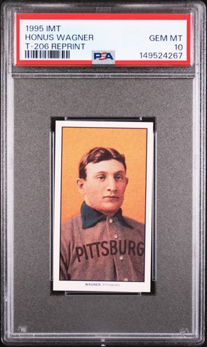 1995 IMT T-206 REPRINT HONUS WAGNER PSA 10