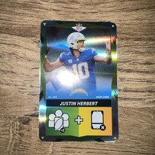 2025 NFL Uno Elite JUSTIN HERBERT Green Yellow Foil SP Chargers #080