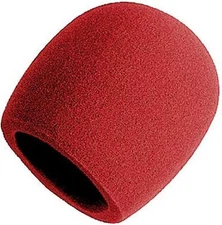 On Stage Red Foam Ball-Type Windscreen - Protect Your Microphone Effectively