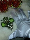 Eisenberg Original Sterling Vermeil Abstract Flower Fur Clip