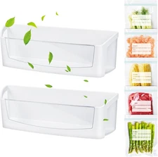 2 PACK WPW10212139 Refrigerator Door Shelf Fors Whirlpool, Maytag AP6017170 New