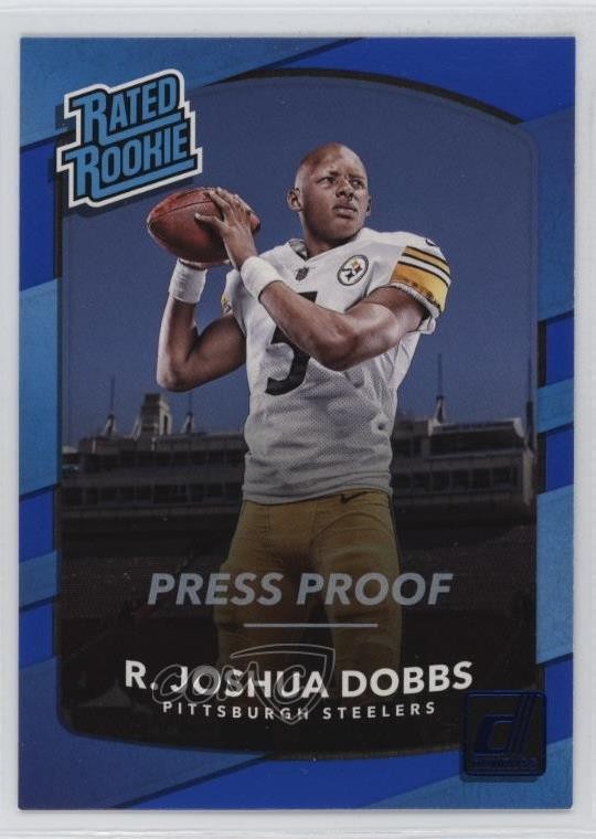 2017 Panini Donruss Rated Press Proof Blue R Joshua Dobbs #331 Rookie RC 5t8