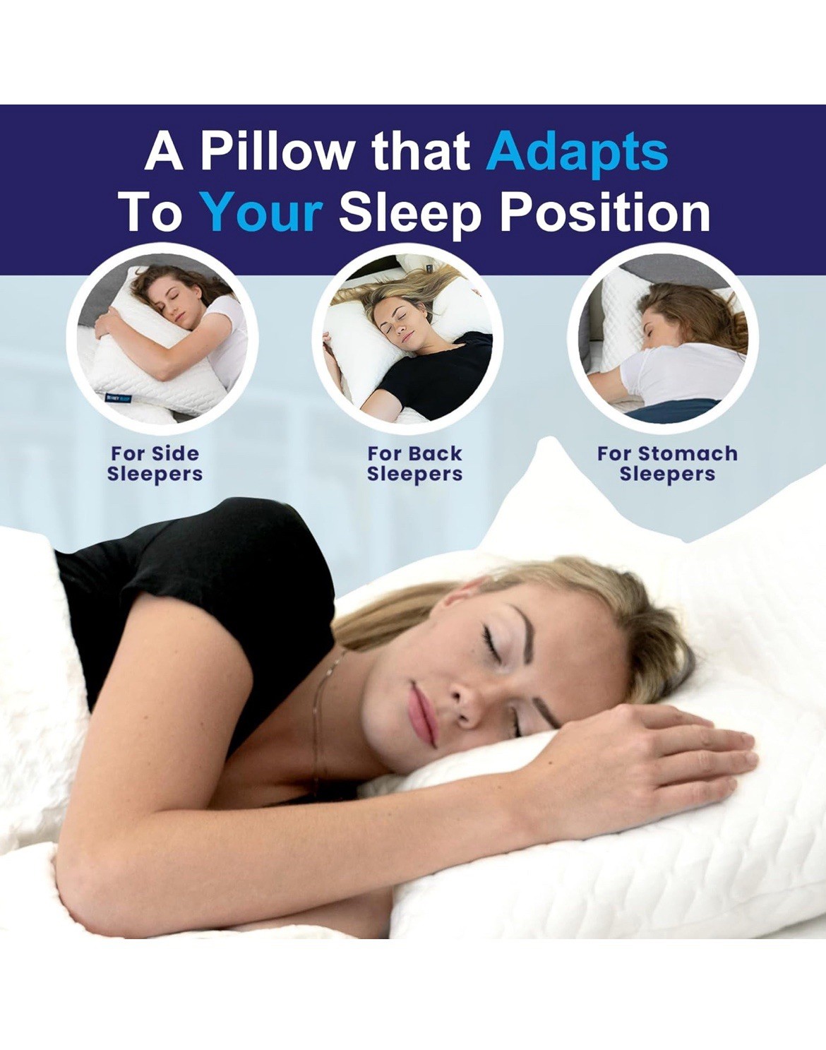 Sidney Sleep Queen Size Pillow - Brand New