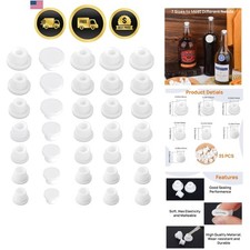 35 Pcs Silicone Salt And Pepper Shaker Stoppers, Reusable Salt Shaker Plugs S...