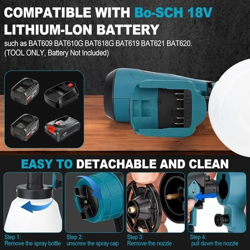 Paint Sprayer for Bosch 18V Battery HVLP Spray Paint Gun with Brushless Motor - Bild 2 von 23