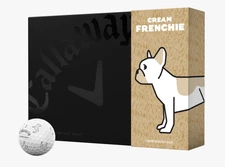 Callaway Small Dogs CREAM FRENCH BULLDOG Chrome Tour Golf Balls - FRENCHIE