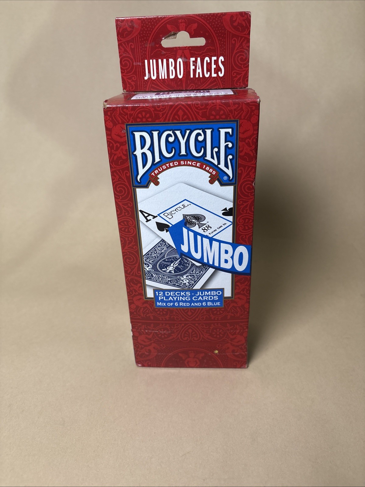 Playing Cards 12 Decks * Jumbo Face * Red & Blue * New & Sealed