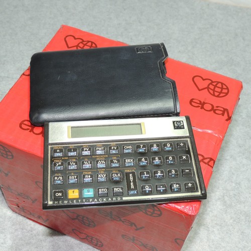 Vintage HP 12C Financial Calculator Hewlett-Packard RPN – New Batteries w/ Case