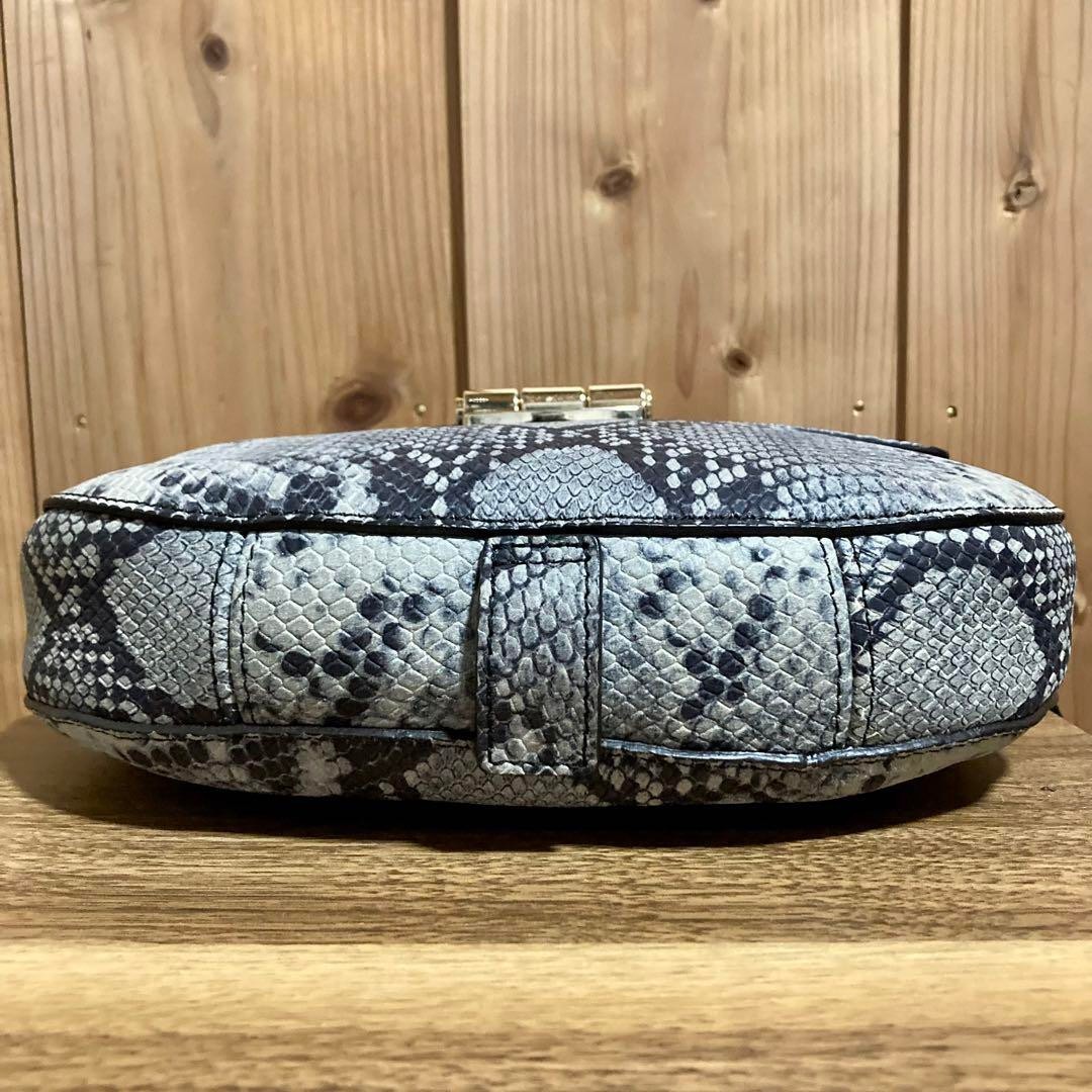 FURLA Python Snake Pattern Tote Handbag with Poch… - image 2