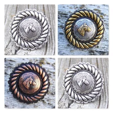 Scarf SLIDE Wild Rag Western Cowboy Slide Buckaroo Bandana Concho rope horse