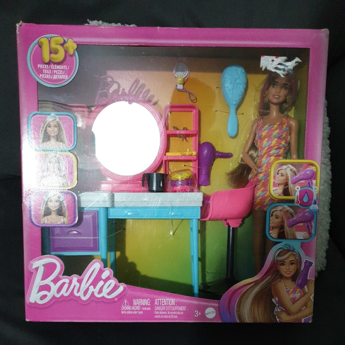 Salon Playset Barbie Haircut And Shampoo Games Barbie Style Salon