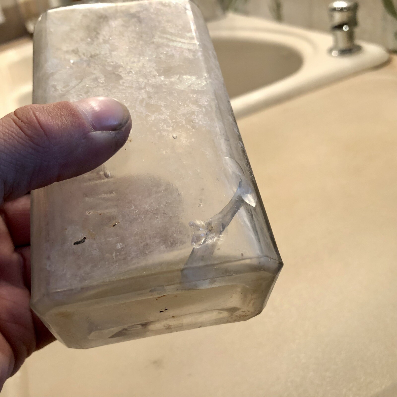 Blown Medicine Bottle R H Macy & Co New York NY Star Macy’s Department