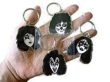 Kiss Set Of 4 Keychain Keyring Gene Simmons Metal NEW