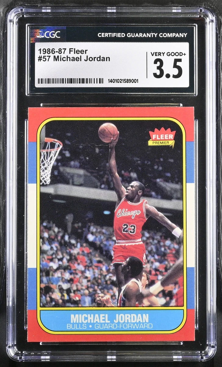 Basketball 1986-87 Fleer 57 Michael Jordan Graded CGC 3.5 Rookie 