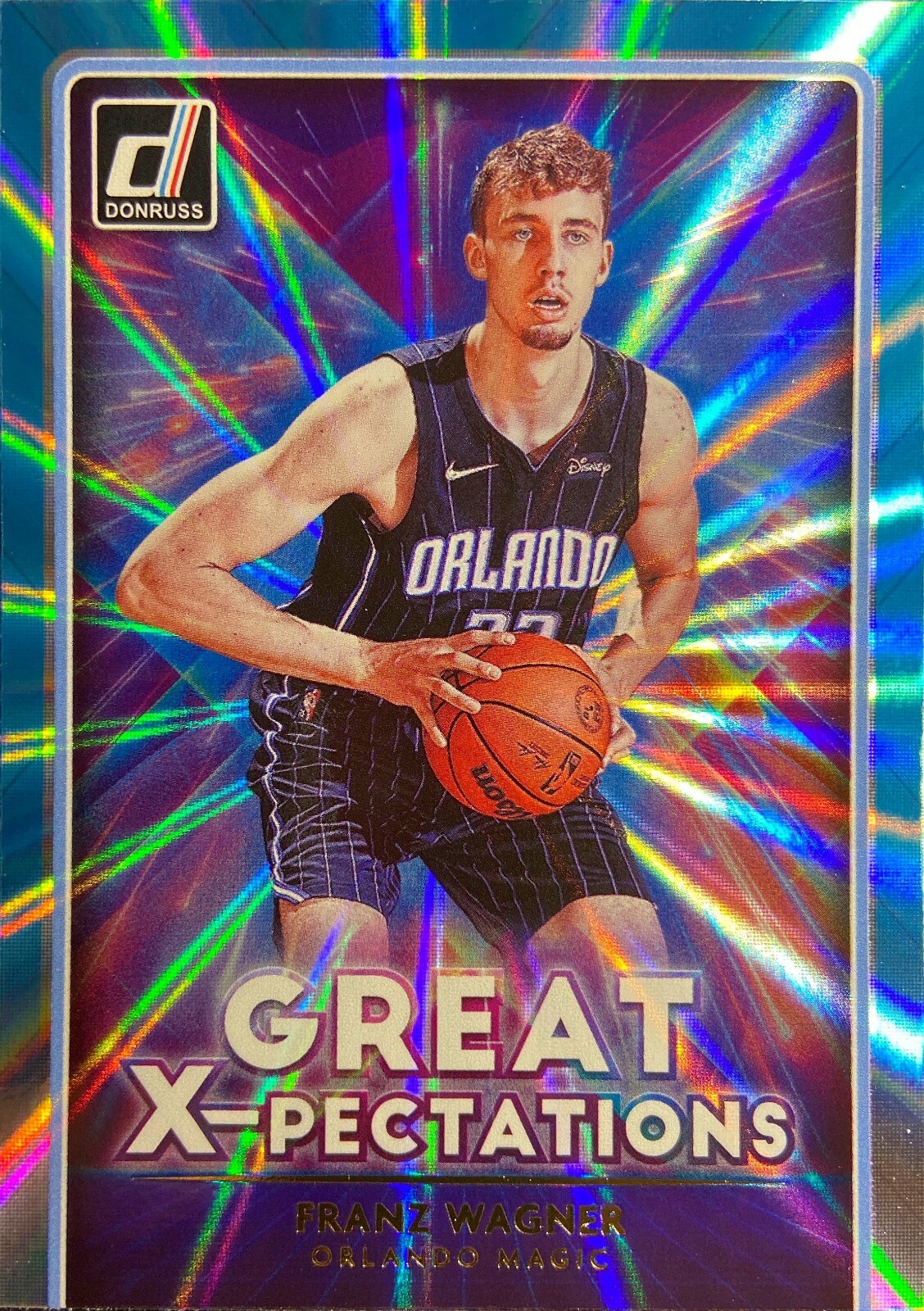 Franz Wagner Donruss 21-22 #12 Teal Laser Great X-Pectations Orlando Magic