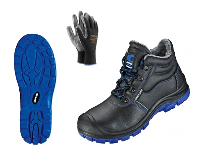 Winterstiefel Arbeitsschuhe Sicherheitsschuhe Leder S3 Gefüttert 39-47 + H - Bild 1 von 4