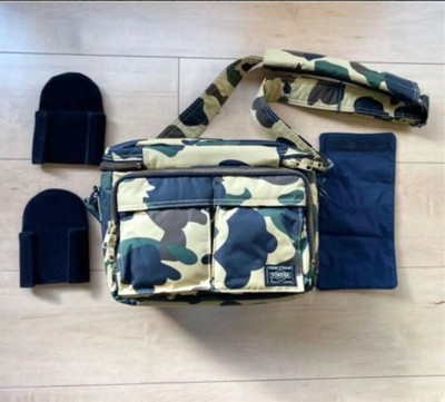 bape 1st camo shoulder bolsa