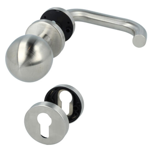 Door Push Door Handle Stainless Steel Matte Rosette Setting Model Real - Picture 4 of 10