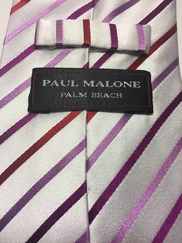 eBay SellerID mouthyMo paul malone palm beach white w red pink purple stripes - Picture 10 of 12