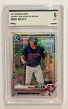 Graded 2021 Bowman Draft Noah Miller Chrome Asia Refractor Card