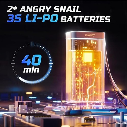 DEERC 1:14 Fast Brushless RC Cars for Adults & Boys, Max 50+ MPH, 2 3S Lipo - Picture 5 of 6