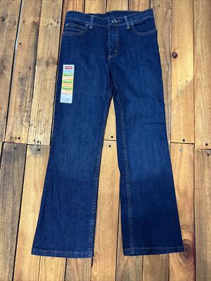 Wrangler 5 Star Boys 14 Regular Boot Fit Blue Jean Bootcut With Adjustable Waist