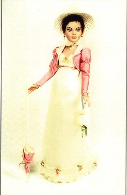 Doll Pattern fits 10 1/2 Tiny Kitty Fashion Doll Gown, Jacket, Parasol bonnet