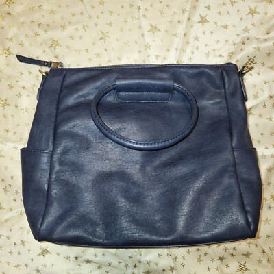 Sasha + Sofi Navy Blue Purse With Crossbody/Arm Straps And Side Pockets
