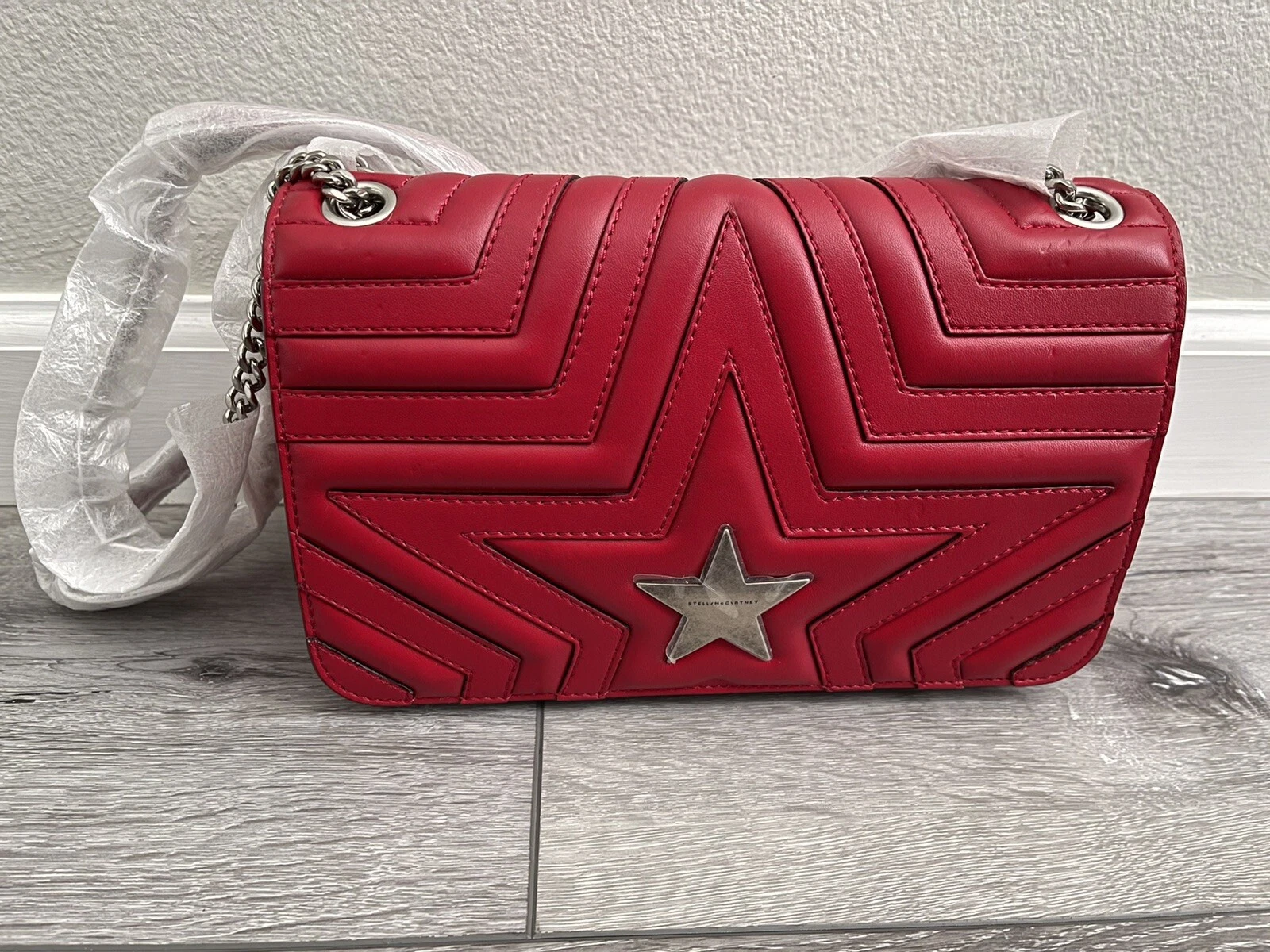 Stella McCartney — Stella McCartney Star Flap Crossbody Bag Quilted Leather Small