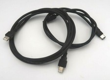 2 Firewire Cables 40" and 70" - IEEE 1394 6 Pin to 6 Pin M/M Cable, Black