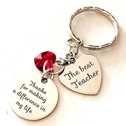 Best Teacher Thanks For Making A Difference In My Life Keychain Graduation Gift - Afbeelding 1 van 2