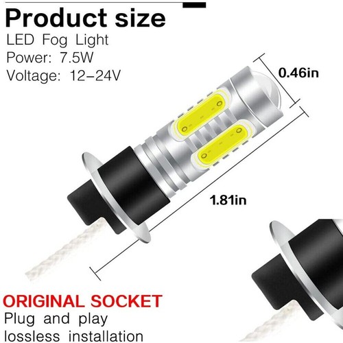 For Suzuki Jimny 2008 2009 Fog Light Globes 6000k White LED Bulbs kit 12V 8000lm - Picture 6 of 12
