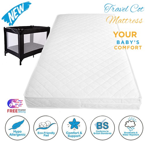 Baby Toddler Cot Bed Mattress Quilted Breathable With Removable Cover ALL SIZES - Picture 2 of 70