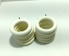 Wooden Curtain Rings X 10 With Eyelets 40mm Internal 70mm External White #7