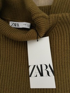zara green jumper dress