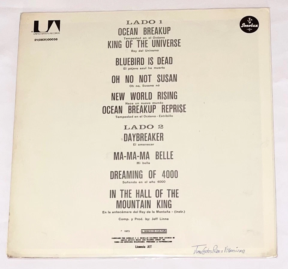 Electric Light Orchestra ‎– On The Third Day - Colombian press 1973 - Image 2 of 4