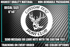 Hunting Club Vinyl Decal Sticker Hunt Diesel Truck Bow Buck Deer Kennels Car Ar