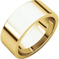 8mm 14K Solid Yellow Gold Plain Flat Comfort Fit Wedding Band Ring All Sizes