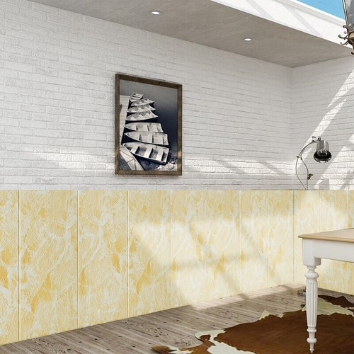 5/10PCS Large 3D Soft PE Foam Wall Panels Waterproof Wall Sticker Self-adhesive - Picture 54 of 138