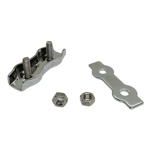 Morsetto per fune metallica a 2 pali clip duplex in acciaio inox 304 per fune metallica 5/16" - Foto 8 di 9